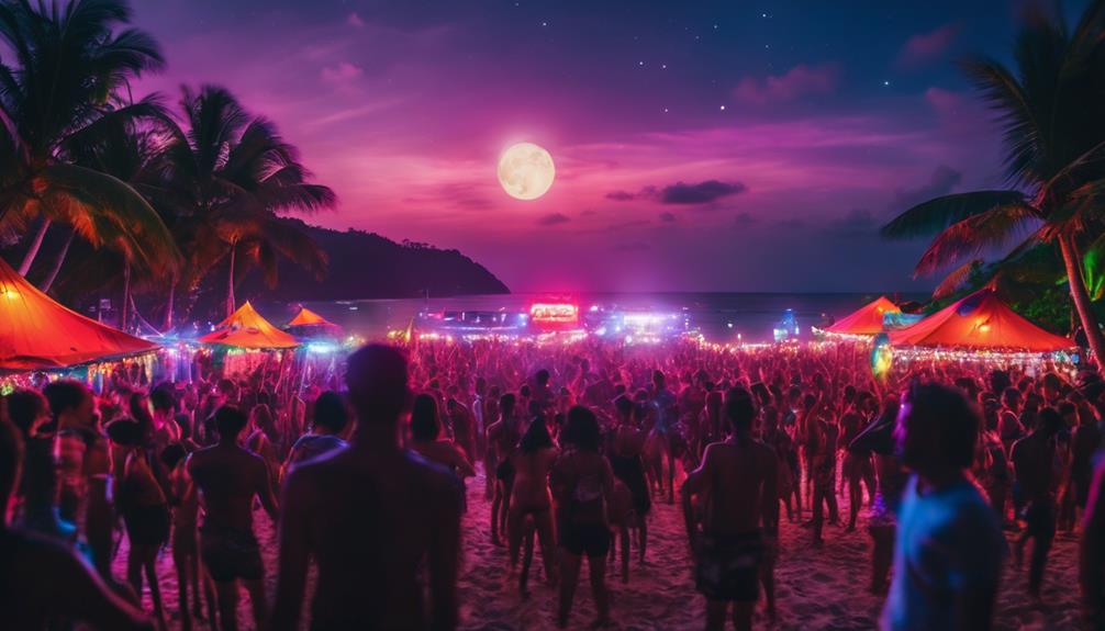 vibrant celebration on beach