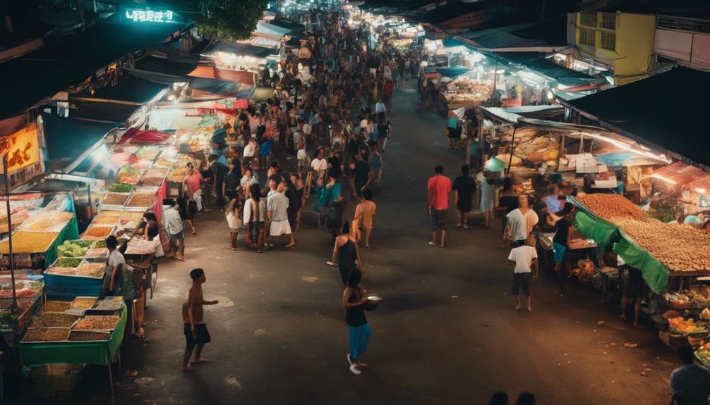 vibrant market with food